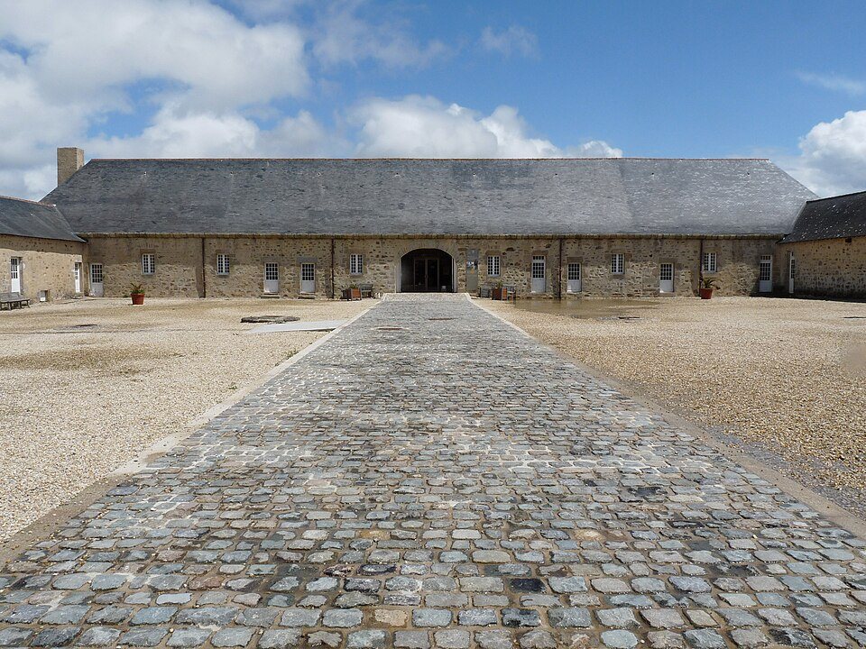 The cobbled courtyard of the Citadel of Port-Louis, home of the Musée de la Compagnie des Indes